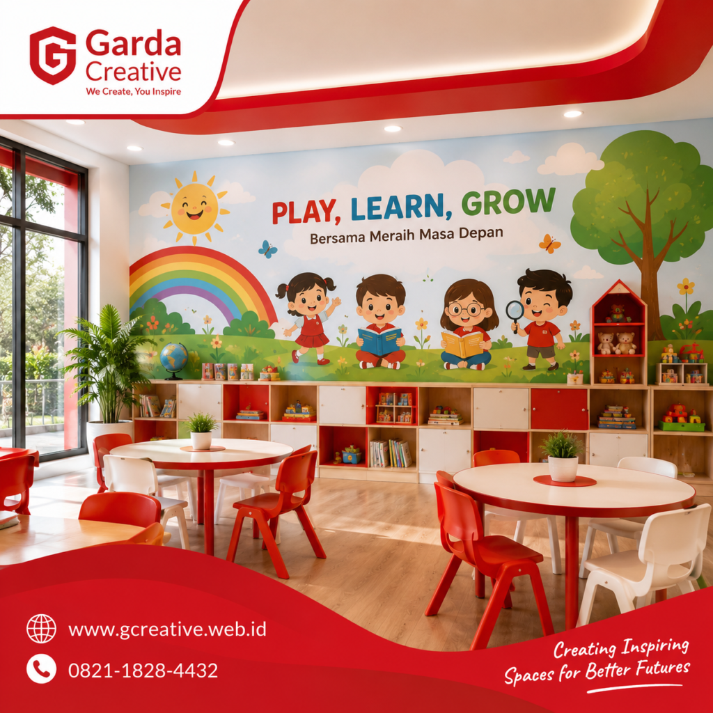 Jasa Lukis Dinding Sekolah Kelas TK Harga Termurah di Sumedang